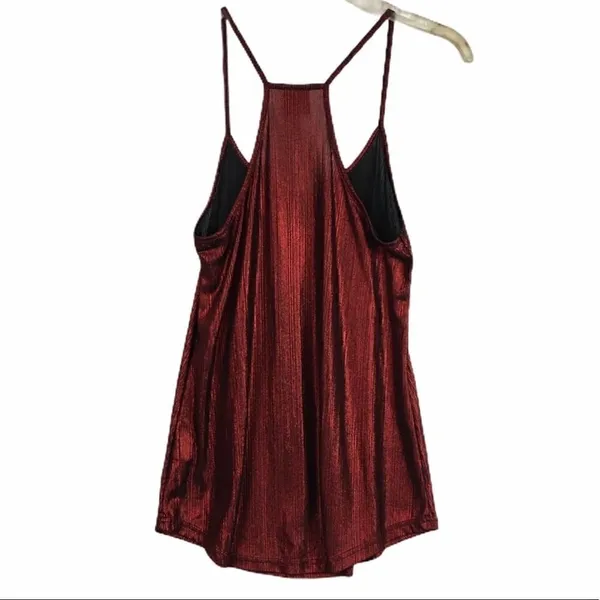 Angie Metallic Red Foil Cami Top - Image 3