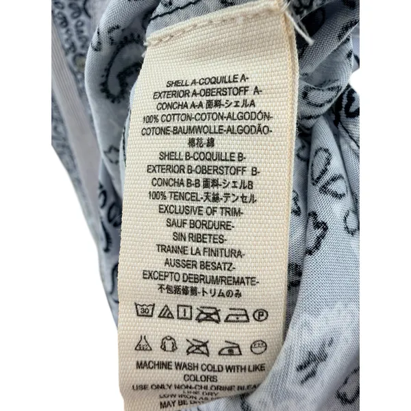 Free‎ People All Patched Up Chambray Buttondown Blue Shirt Women's Size Small - Image 8