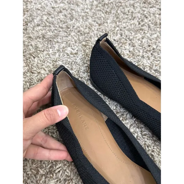 Everlane Black ReKnit 40 Hour Pointed Toe Ballet Flats US 11 - Image 9