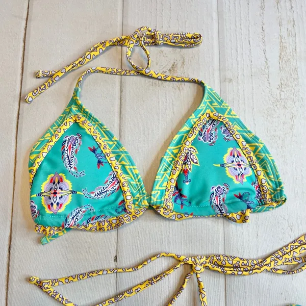 NEW - Shein - Women’s Multi-Color Thong Bikini Set - Size Small - Image 2