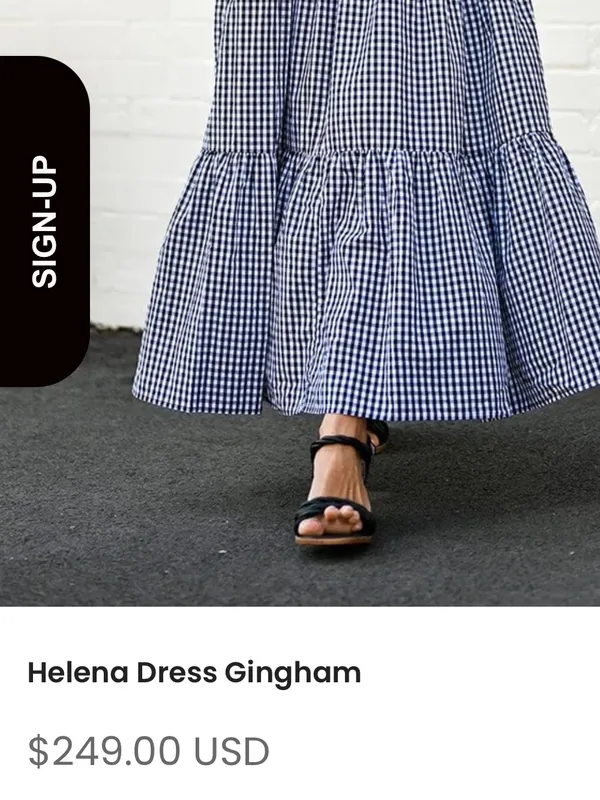 Wyatt Wylde Helena Gingham Tiered Halter Maxi Dress Size M - Image 9