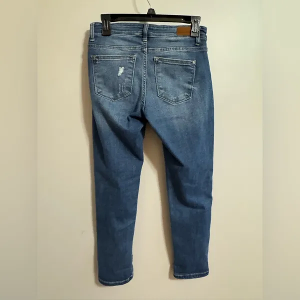 Judy Blue Boyfriend Distressed Blue Women's Jeans size‎ 5/27 - Image 4