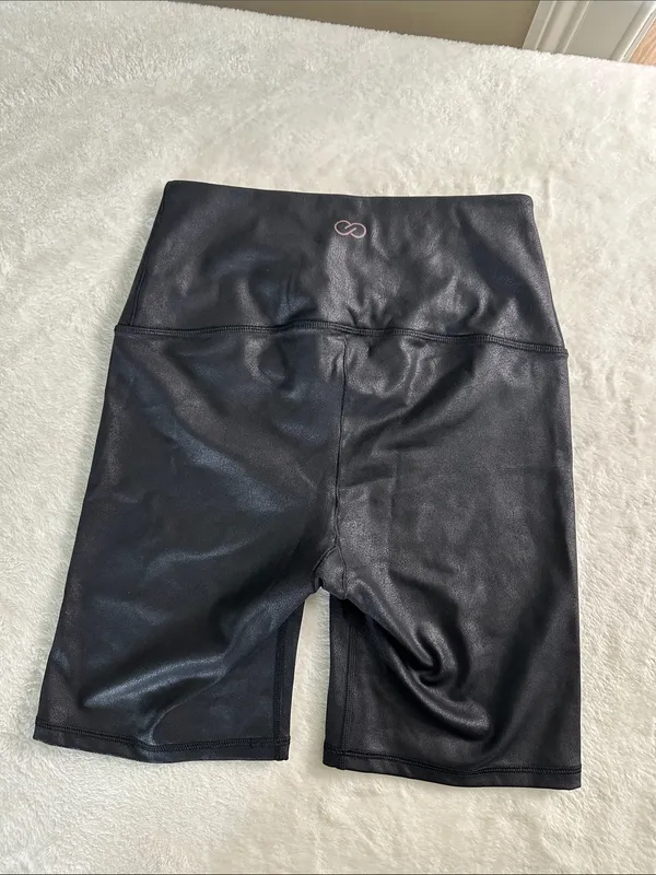 CALIA Black High-Waist Bike Shorts - Image 3