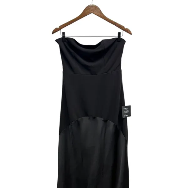 Lulus Compelling Style Black Strapless A-Line Maxi Dress size L NWT - Image 5