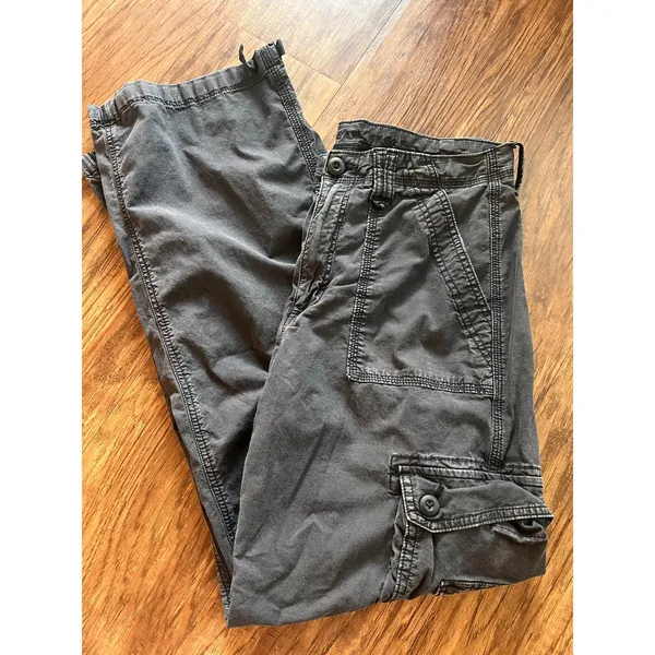 American Eagle Snappy Stretch Baggy Cargo Pants Charcoal Gray - Image 2