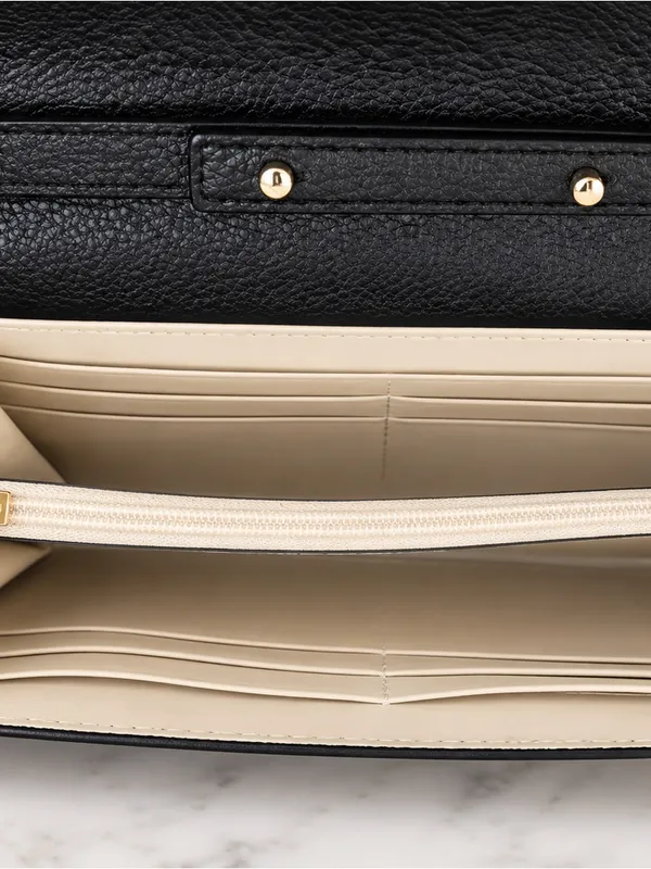 Kate Spade Eva Wallet On Gold Chain Leather Strap Crossbody Minimalist EUC - Image 4