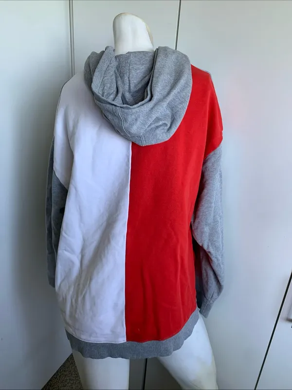 Tommy Hilfiger *Y2K* Tommy Jeans women’s size XL gray hoodie sweatshirt - Image 4