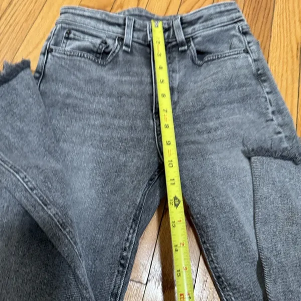 Rag & Bone Nina High-Rise Ankle‎ Flare Jeans in Broderick Size 25 - Image 9