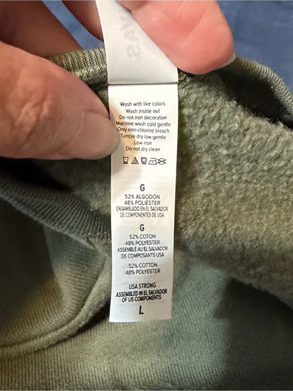 Bella Canvas Olive Green Crewneck Sweatshirt with Multicolor 'THANKS' Graphic - Image 5