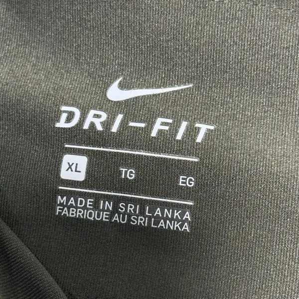 Nike Dri-FIT Olive Green Mesh Panel Crop‎ Leggings Womens XL Activewear - Image 3