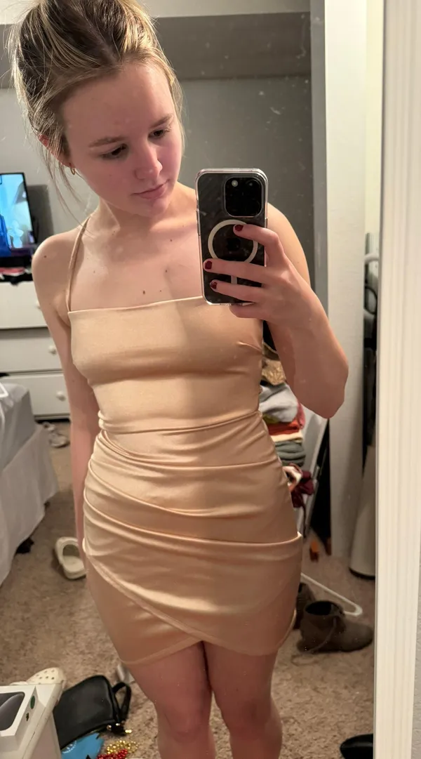 Windsor Satin Mini Dress - Image 2