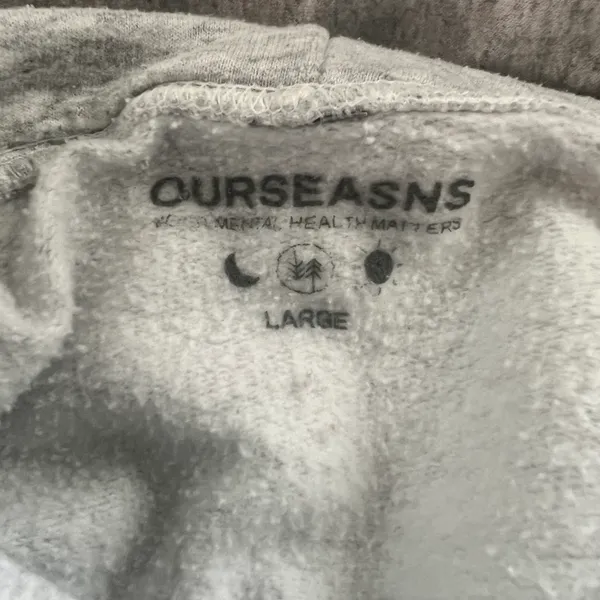 OurSeasns Take Care Hoodie Gray Size L - Image 6