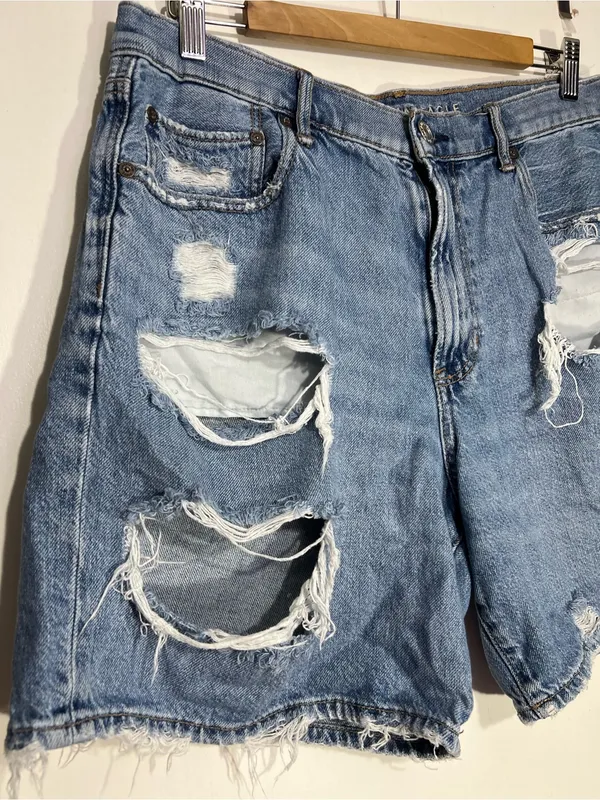 American Eagle Outfitters Light Blue 90s boyfriend short size 14 - Image 2