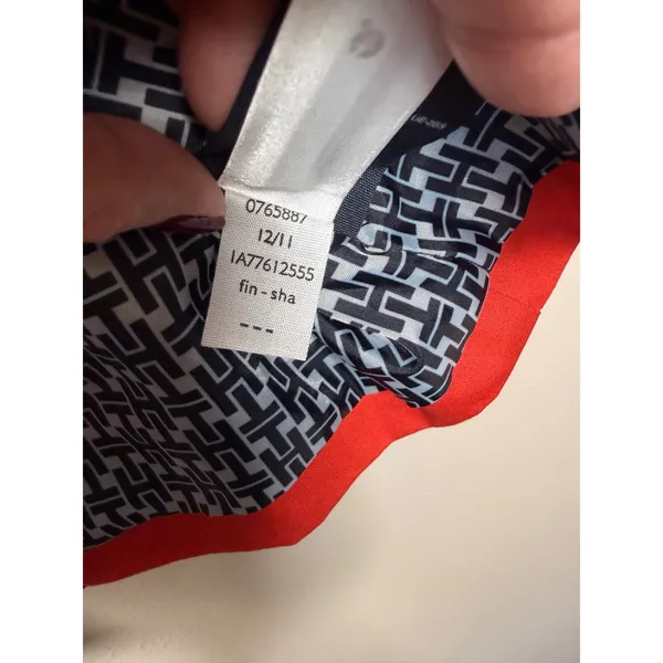 Tommy‎ Hilfiger Red Navy Stripe Double Breasted Trench Coat Jacket Size S P - Image 6