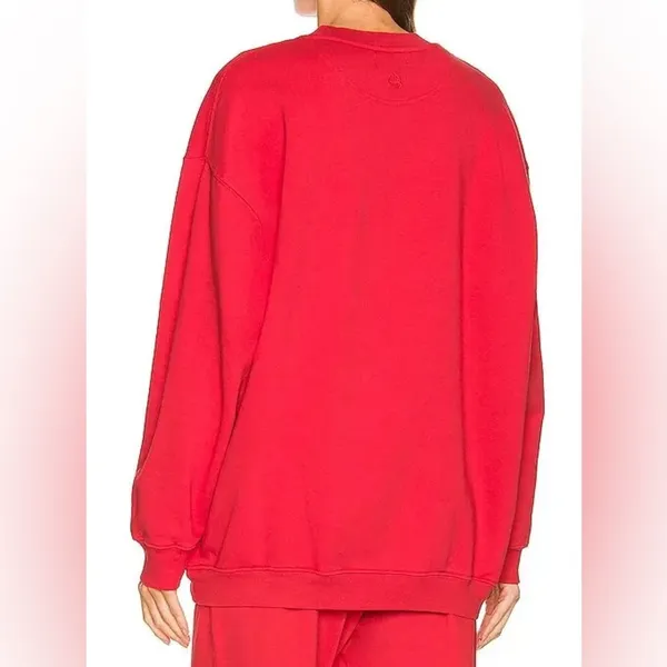 Anine Bing Sport Tyler Oversized Sweatshirt - Red - NWT - Image 3