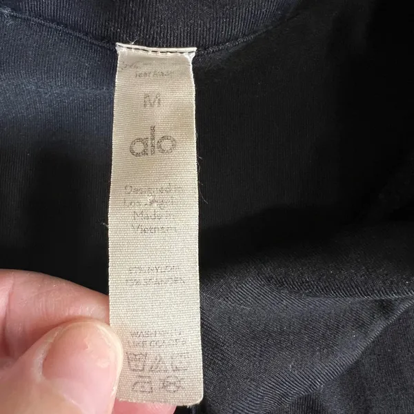 Alo Yoga Womens Black Sleeveless Racerback Polo Athletic Tennis Golf Dress M - Image 3