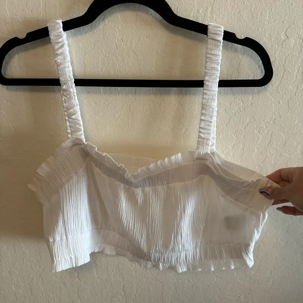Women's white crop top - Image 2