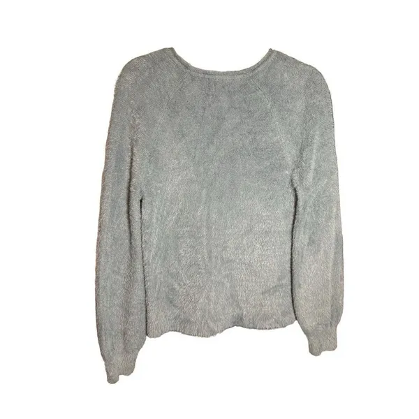 Abercrombie &‎ Fitch Soft Collection Periwinkle blue fuzzy super soft sweater sz - Image 4