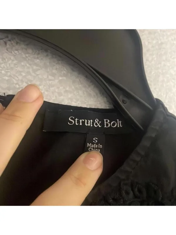 Strut & Bolt Black Babydoll Wednesday Adams Dress Capsule Wardrobe Whimsy Goth - Image 8