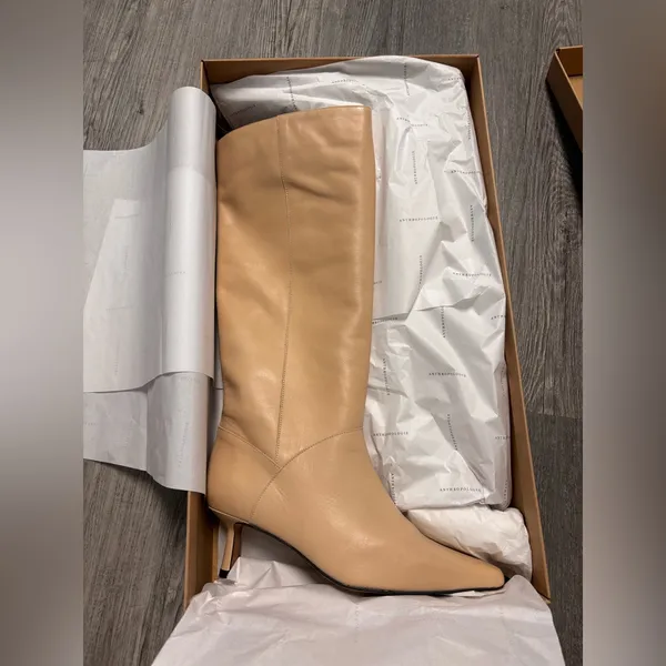 Anthropologie Knee High Pointed Toe Boots - Image 2