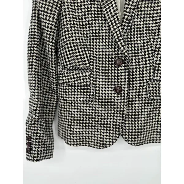 J‎ Crew Schoolboy Blazer Womens 0 Houndstooth Wool Blend Preppy Academia Career - Image 2