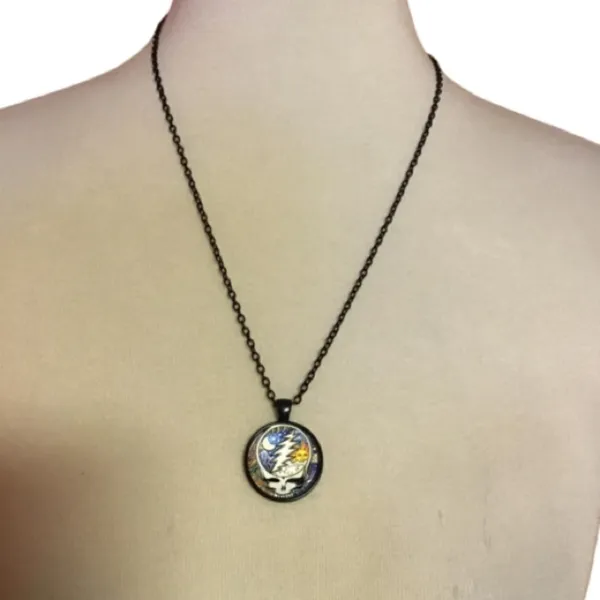 Grateful Dead sun n moon steal your face necklace - Image 3