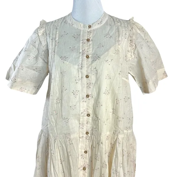 Free People Dainty Ethereal Cottage Bella Mae Midi Dress Vanilla Floral Small - Image 10