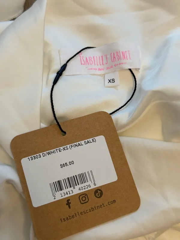 Isabelle's Cabinet White Satin Mini Dress - Image 6