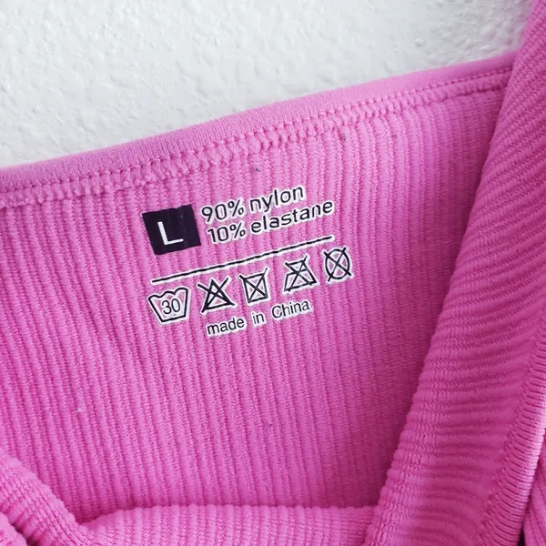 Ribbed Athletic Pink Short Romper Gym Fit - Image 8