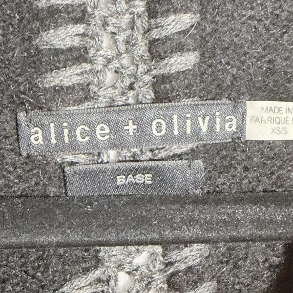 Alice + Olivia Black Long Open Front Wool Alpaca Blend Sweater Vest Size XS/S - Image 3