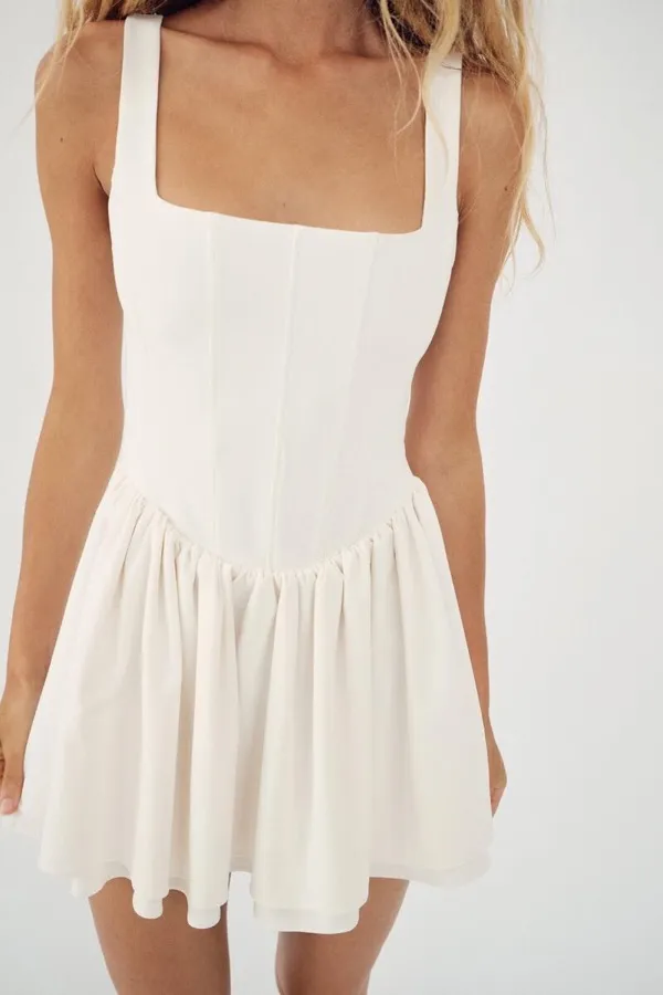 Zara dress mini corset inspired ruffled balloon bodycon summer cocktail wedding - Image 7