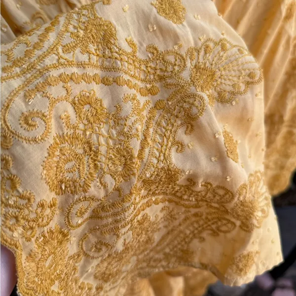 Blue Rain Bohemian Mustard Yellow Kimono - Image 5