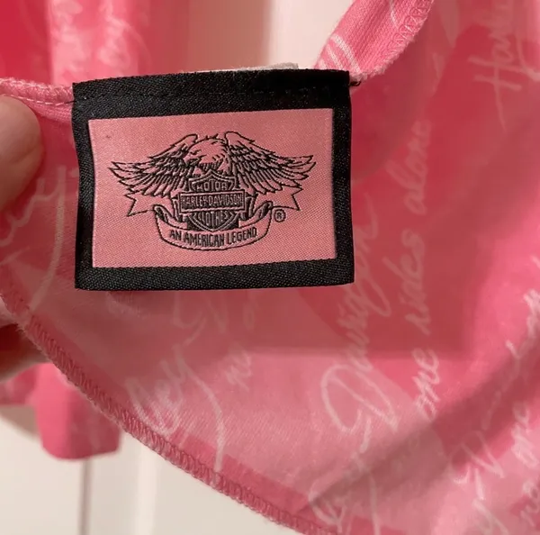 Vintage! Pink Harley Davidson Scarf Breast Cancer Awareness Infinity Scarf No One Rides Alone - Image 4