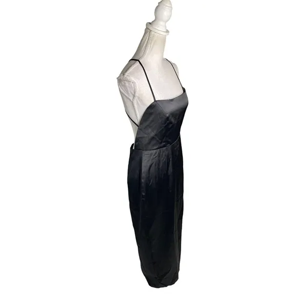Bardot Hallie Cross Back Midi Dress Black Womens Size Medium - Image 7