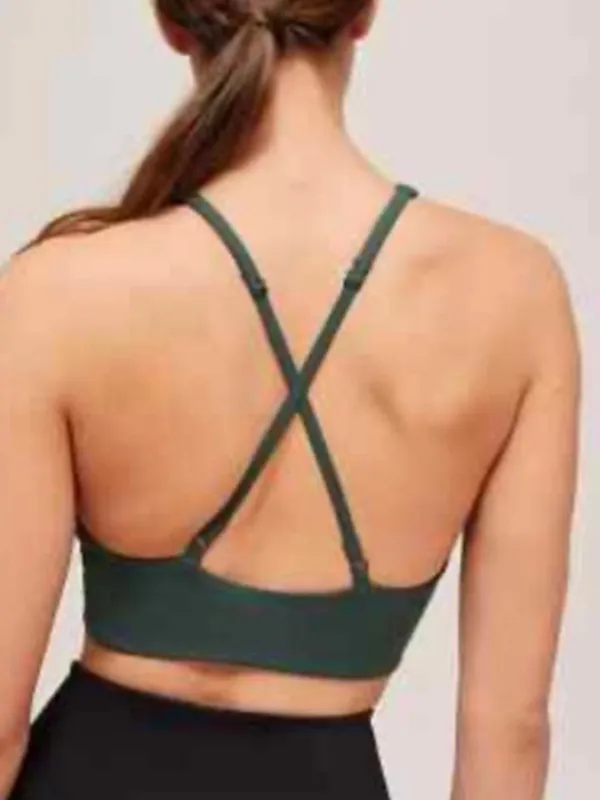 Girlfriend Collective Moss Green Topenga Sports Bra Medium - Image 2