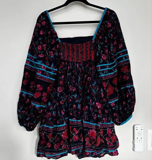 FREE PEOPLE Endless Afternoon Mini Dress in Midnight Combo Size M - Image 6