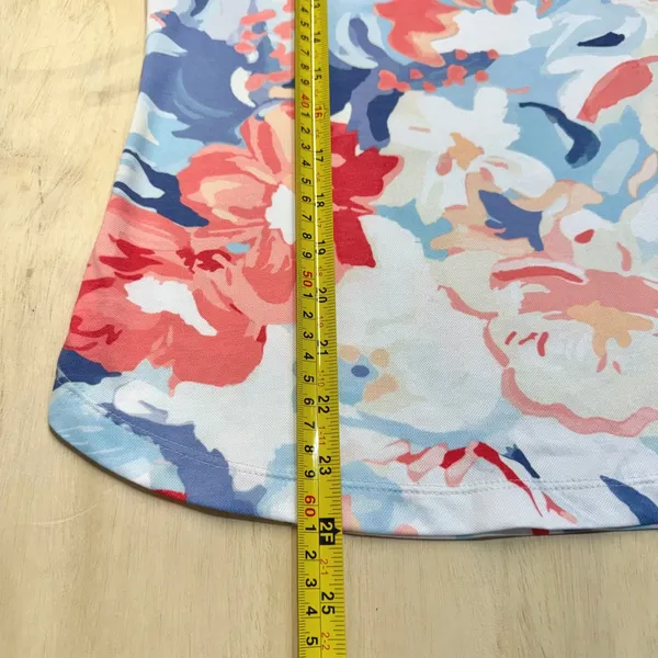 Walter Hagen Performance 11 Sleeveless Golf Polo XS White Gouache Floral Top NEW - Image 8