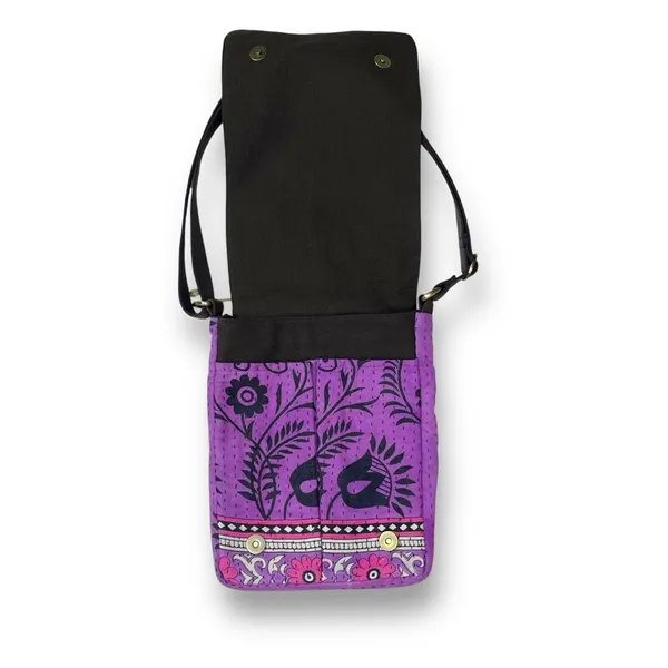 New Sari Bari Crossbody Satchel Bag | Vintage‎ Sari Purse | Handmade | India - Image 5