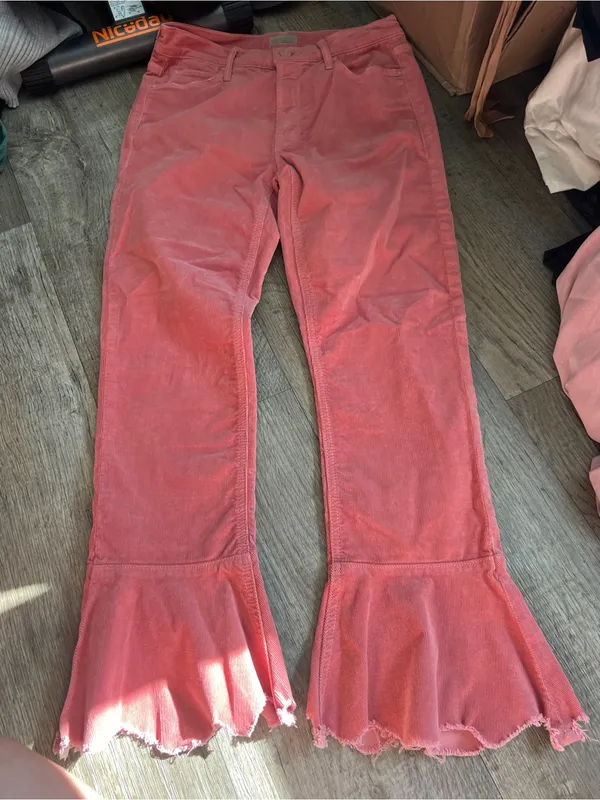 Mother The Cha Cha Chew Pink Corduroy Pants Size 28‎ - Image 15