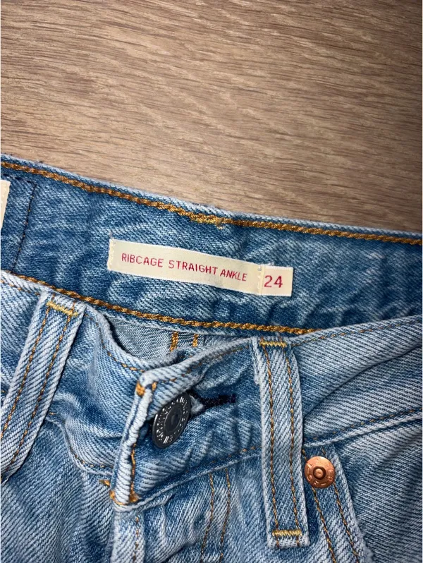 Levi's Straight Ankle blue jeans Size 24  - Image 3