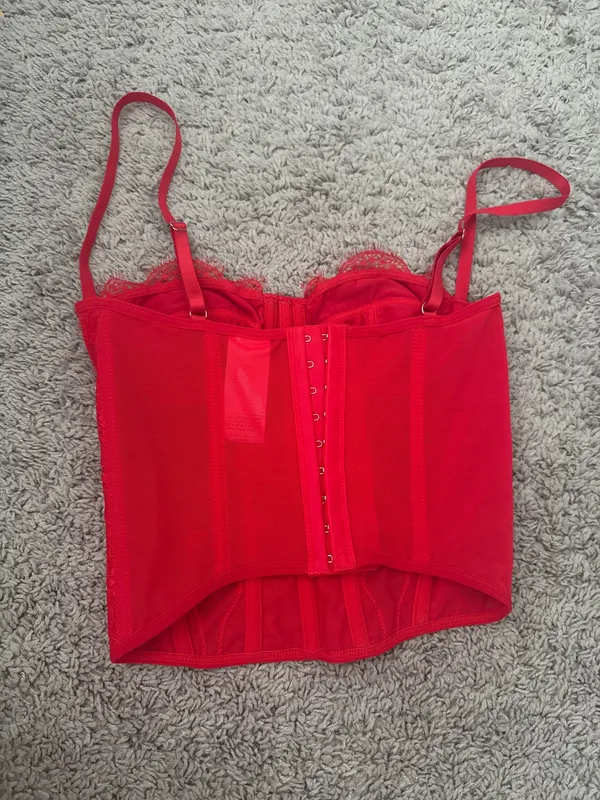 SheIn Red Corset Top - Image 2