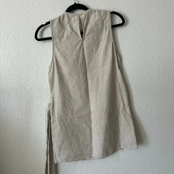 Reformation Sommer Linen Mini Sheath Dress with Tie Belt in Natural Size XS - Image 5