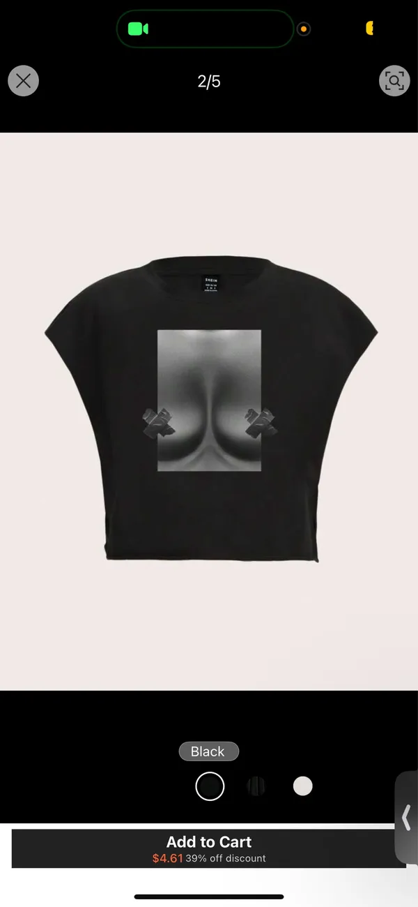 Black Graphic Tee - Image 2