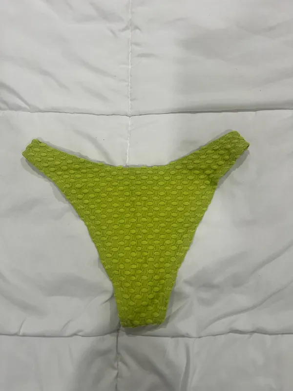 Green Textured Bikini Set Size Small - Image 4