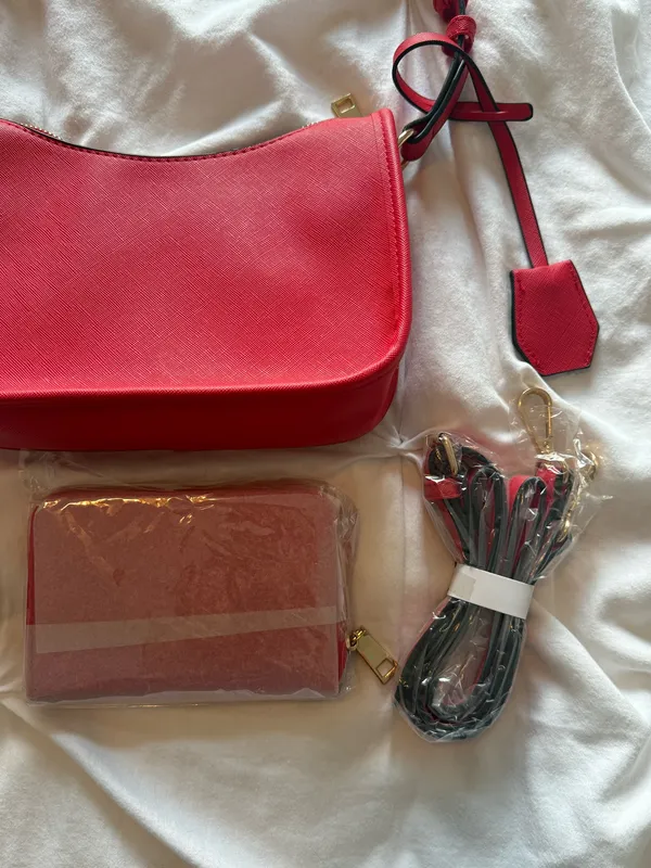 red purse with wallet and straps - Image 5