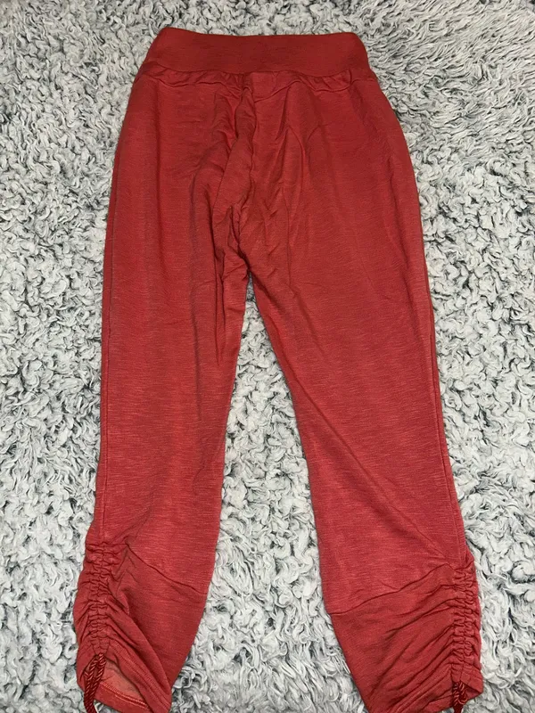 Gymshark Lounge Joggers Coral/Reddish Color With Drawstrings - Image 6