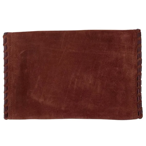 La Maroquinerie Sézane Brown Suede Leather Snap Pouch Purse Clutch Wristlet OS - Image 2