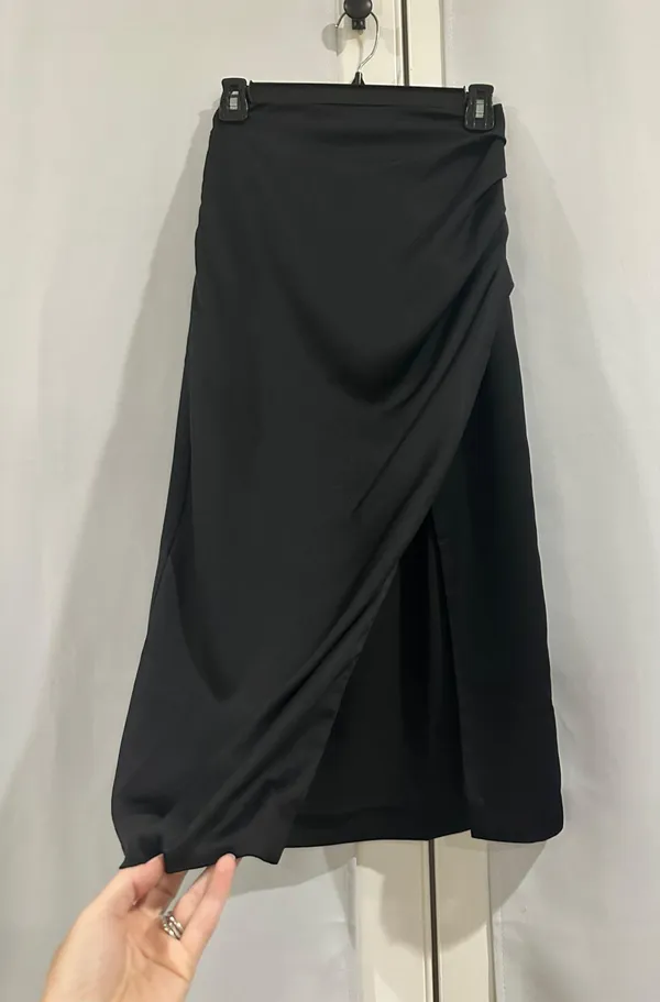Black Silk Skirt Size XS - Image 2