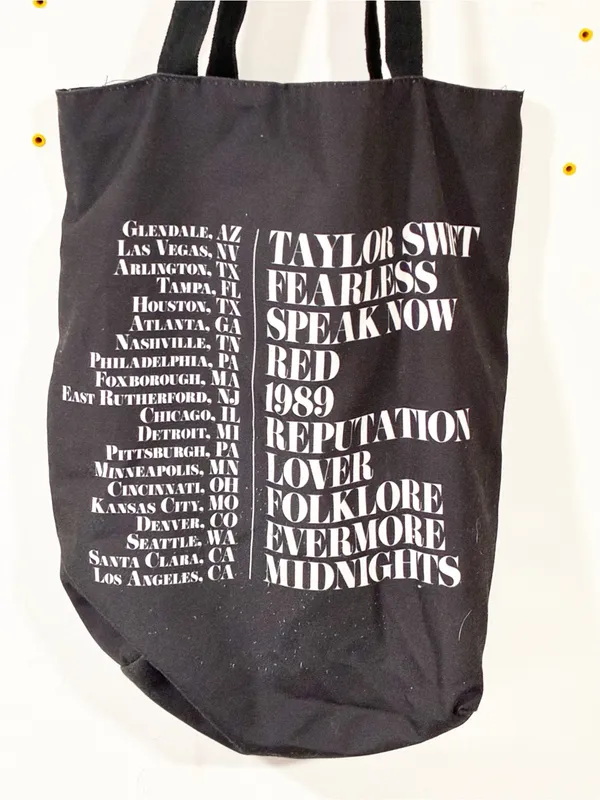 Taylor Swift Bag Eras Tour Black Book Tote Double Sided Graphics - Image 4