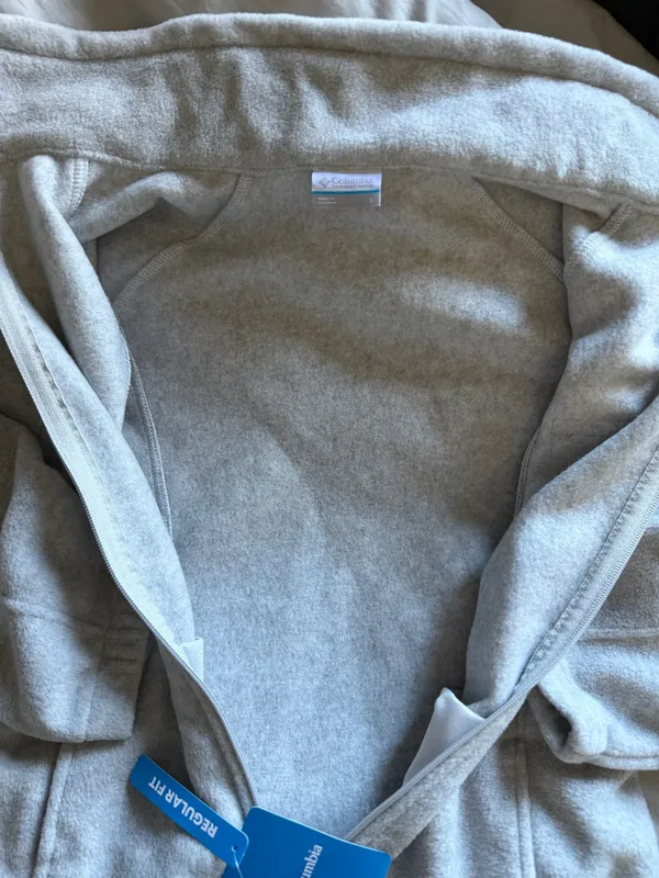 Light Grey Columbia Jacket Women’s Fleece Full-Zip - Image 5